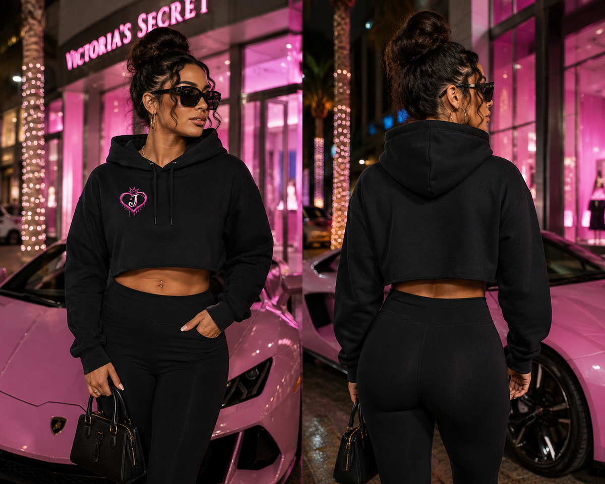 Pretty Focus & Prosperous Cropped Hoodie