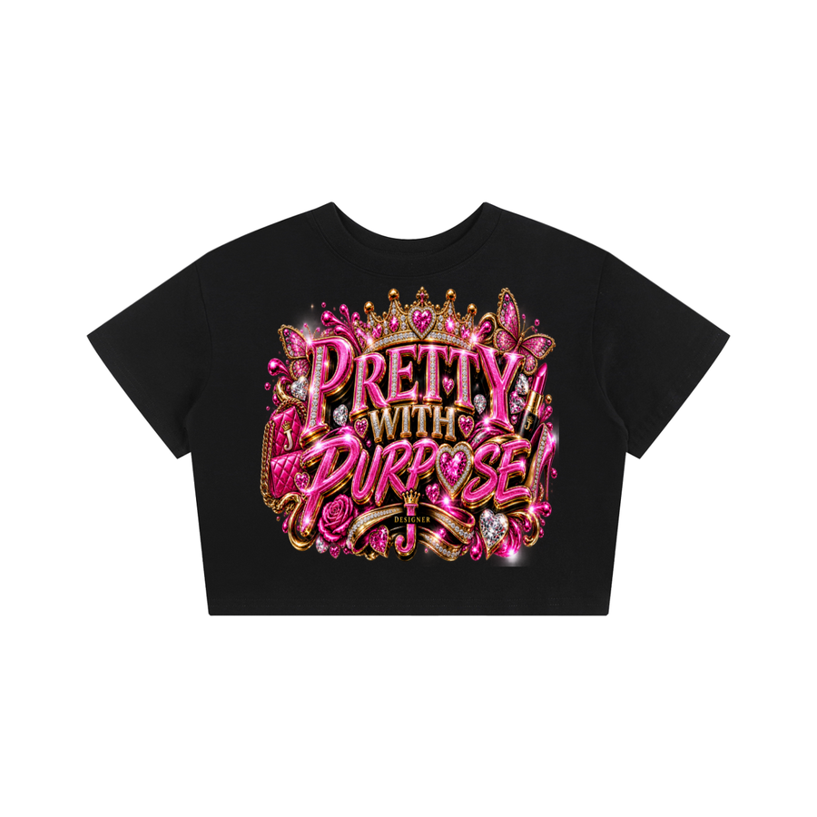 Pretty With Purpose Baby Tee Seamless T-Shirt - 200 GSM