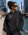 LIMITLESS BABE Crop V-Neck Sweatshirt