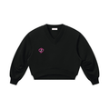 LIMITLESS BABE Crop V-Neck Sweatshirt