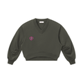 LIMITLESS BABE Crop V-Neck Sweatshirt