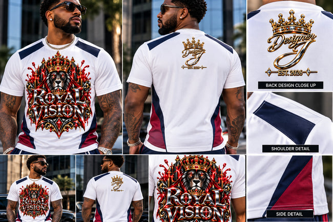 Royal Vision Unisex Color-Block T-Shirt