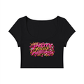 Pretty Focus & Prosperous Cap Sleeve Crop T-Shirt